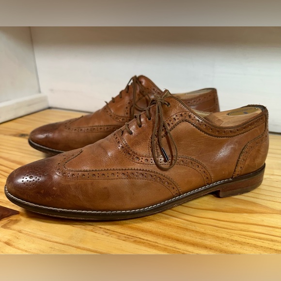 Cole Haan Brown Leather Wingtip Oxford Shoes Size 11 - Picture 3 of 11